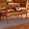 Baxton Studio Sanford Mid-Century Modern Tan Faux Leather and Walnut Brown Finished Wood Dining Bench 184-11348-Zoro - alternate 3